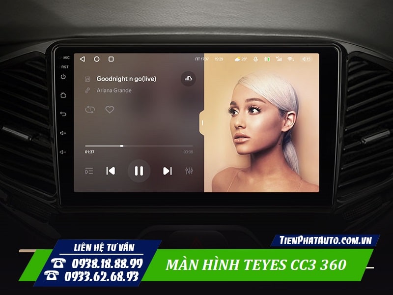 Màn hình Teyes CC3 360 sở hữu cấu hình mạnh mẽ cho hiệu năng ổn định