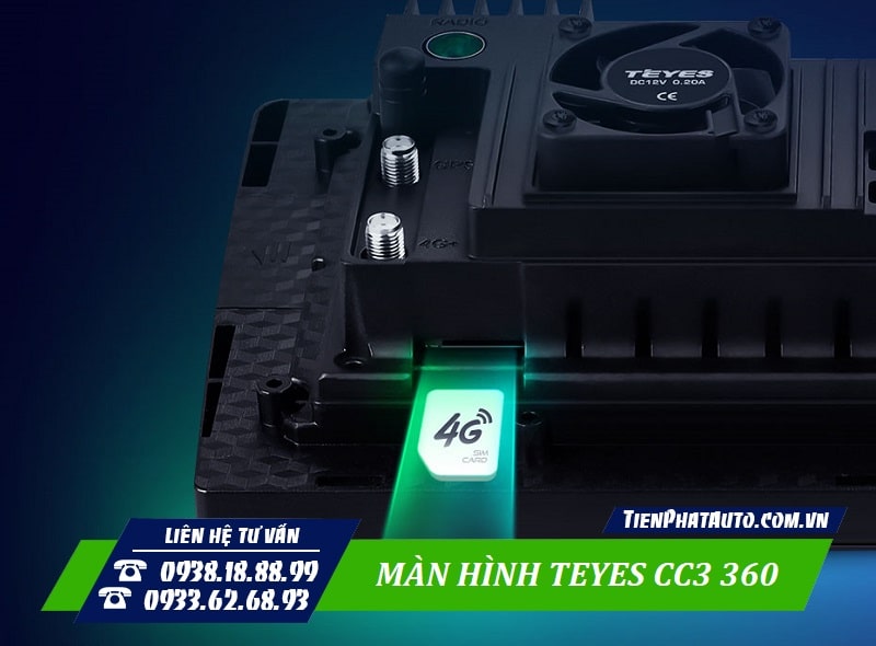 Hỗ trợ kết nối Sim 4G để truy cập mạng Internet