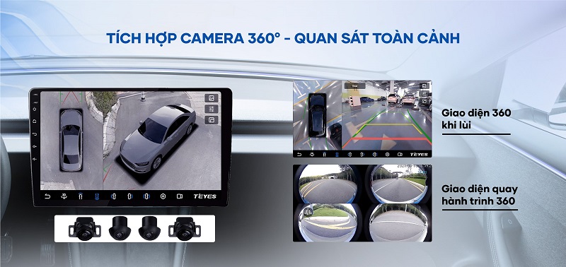 Teyes CC3L 360 tích hợp camera 360 độ, quan sát toàn cảnh