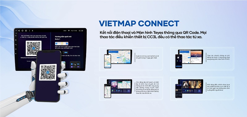 Tích hợp Vietmap Connect giúp thao tác từ xa tiện lợi