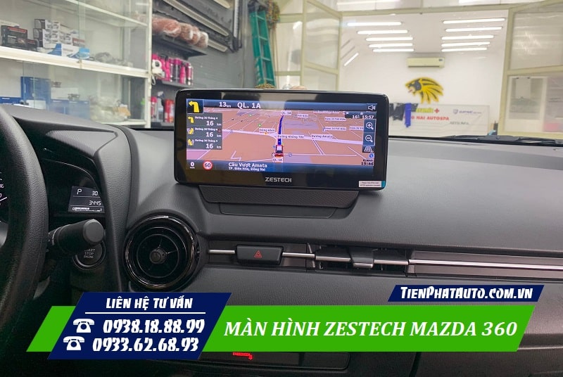 Màn hình Zestech Mazda 360 tích hợp cảnh báo giao thông tiện lợi