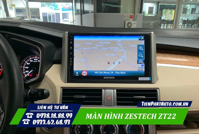 Màn hình Android Zestech ZT22 tích hợp phần mềm chỉ đường tiện lợi