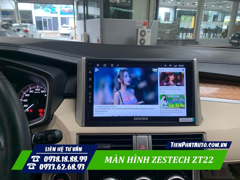 Màn hình Zestech ZT22 đáp ứng nhu cầu giải trí trên xe hiệu quả