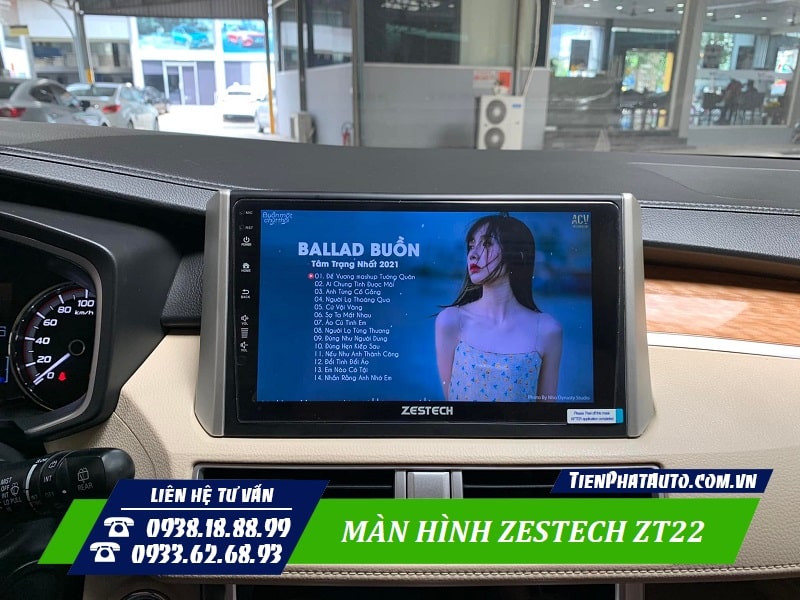 Màn hình Android Zestech ZT22 có độ hiển thị hình ảnh sắc nét chất lượng