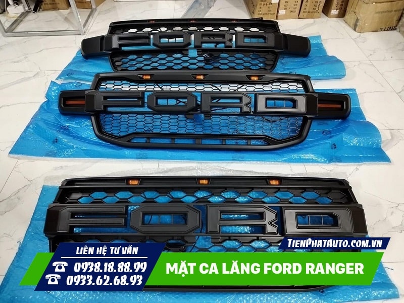 Mặt ca lăng Ford Ranger thiết kế theo xe lắp đặt không độ chế