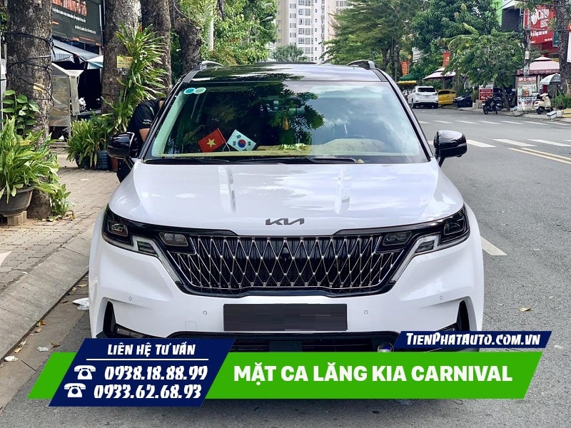 Mặt ca lăng Kia Carnival 2021 - 2024 được làm từ chất liệu cao cấp, độ bền cao