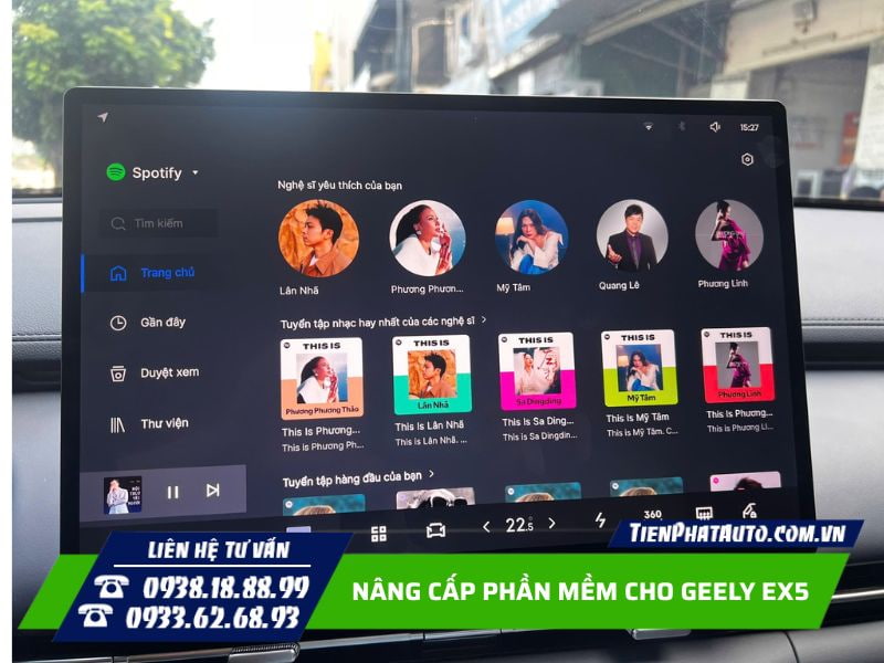 Nâng cấp phần mềm cho Geely EX5 sử dụng ứng dụng giải trí Nâng cấp phần mềm cho Geely EX5 sử dụng ứng dụng giải trí