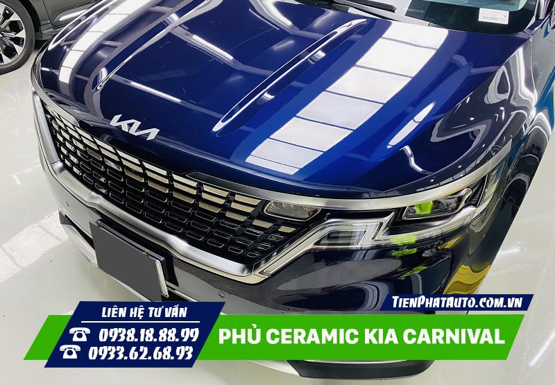 Phủ Ceramic Kia Carnival giúp bảo vệ sơn xe và luôn sáng bóng