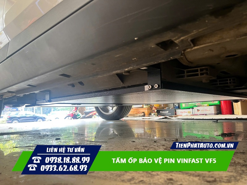 Tấm bảo vệ pin xe Vinfast VF5 được thiết kế bắt ốc zin theo xe