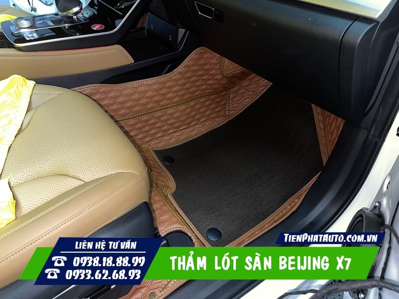Thảm lót sàn Beijing X7 là phụ kiện cần thiết không thể thiếu