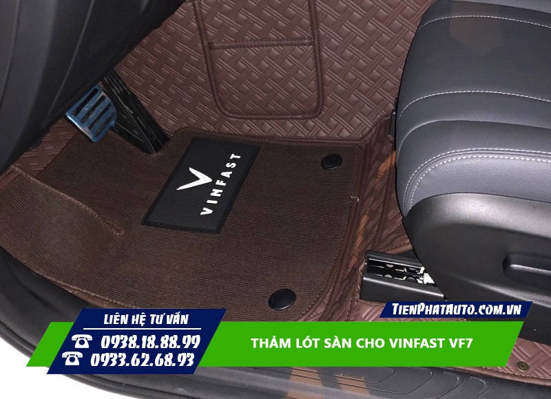 Mẫu thảm lót sàn 6D 360 cho xe Vinfast VF7