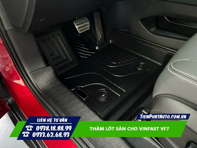 Thảm lót sàn cho Vinfast VF7 là trang bị không thể thiếu trên xe
