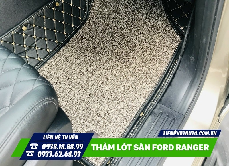 Thảm lót sàn cho Ranger 2023 mang lại nhiều sự tiện lợi khi sử dụng
