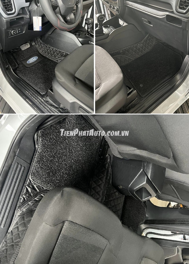 Mẫu thảm lót sàn Ford Ranger 2023 chất liệu 360 cao cấp