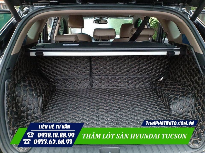 Hình ảnh thảm lót sàn Hyundai Tucson ở vị trí Full cốp sau