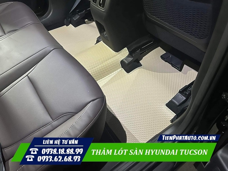 Mẫu thảm lót sàn Hyundai Tucson 2023 chất liệu cao su cao cấp