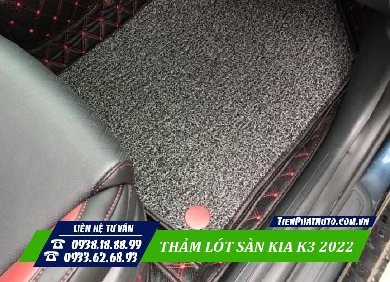 Thảm lót sàn Kia K3 2022 giúp mang lại nhiều sự tiện lợi khi sử dụng