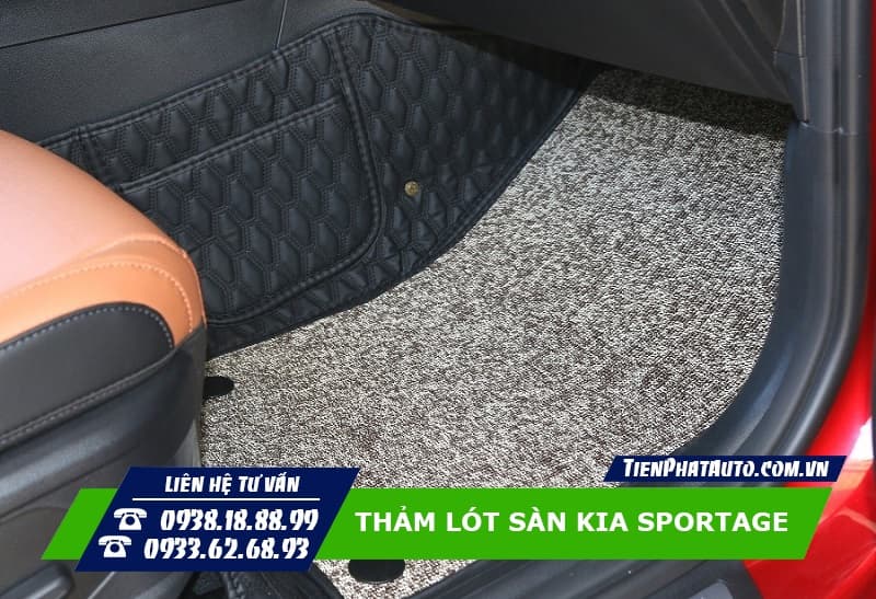 Thảm lót sàn Kia Sportage vị trí chổ ghế bên phụ