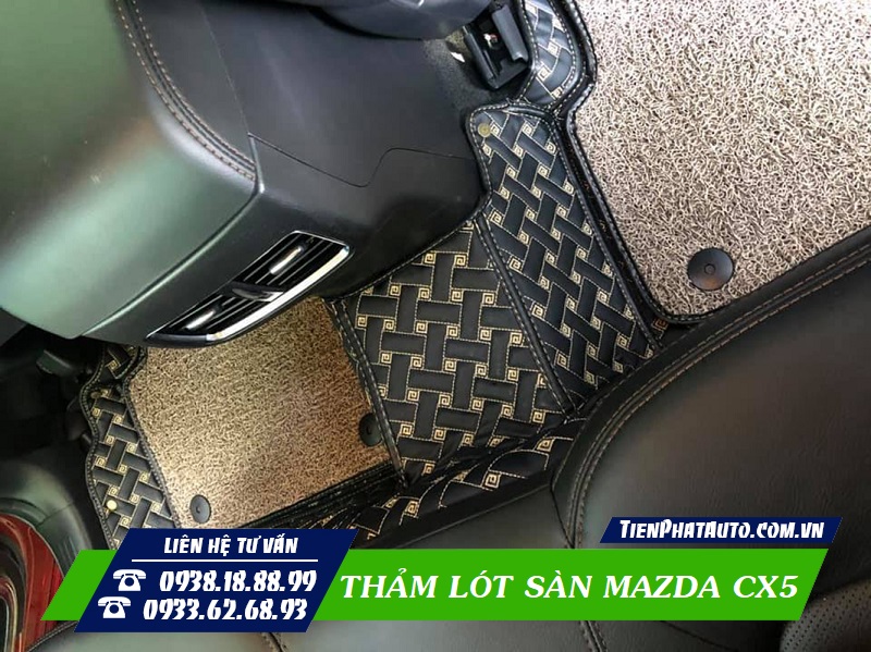 Mẫu thảm lót sàn Mazda CX5 loại 360 độ lắp hàng ghế sau