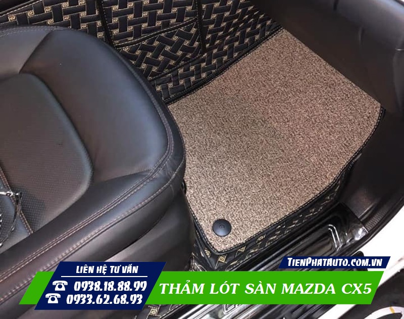 Mẫu thảm lót sàn Mazda CX5 loại 360 độ lắp bên ghế phụ