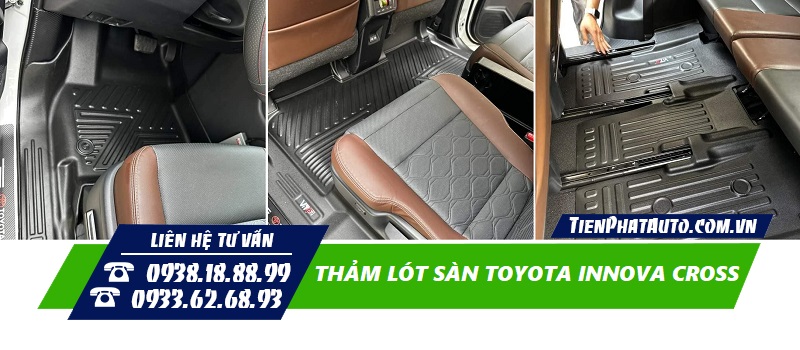 Thảm lót sàn nhựa đúc cho xe Toyota Innova Cross 2024
