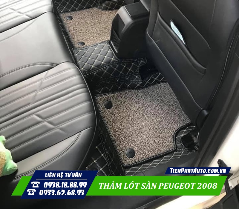 Hình ảnh thảm lót sàn Peugeot 2008 hàng ghế phía sau xe