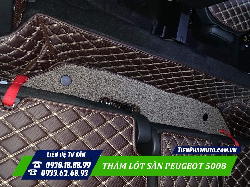 Thảm lót sàn cho xe Peugeot 5008 thiết kế may chuẩn phom xe