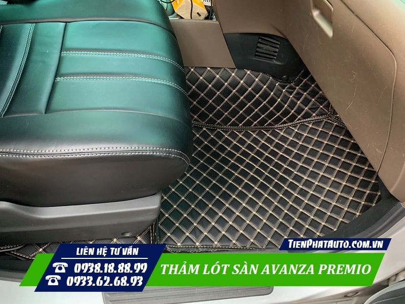 Mẫu thảm lót sàn chất liệu 5D cho Toyota Avanza Premio