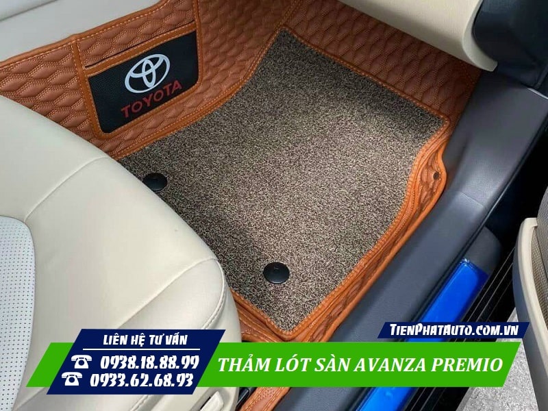 Trang bị thảm lót sàn Avanza Premio giúp mang lại nhiều sự tiện lợi