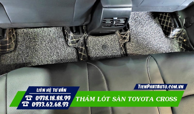Thảm lót sàn Toyota Cross có rất nhiều kiểu dáng và màu sắc để bạn lựa chọn