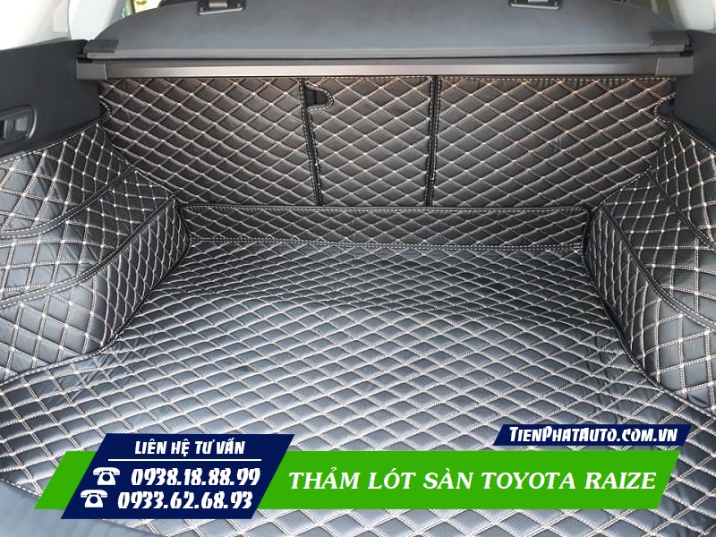 Hình ảnh thảm lót sàn Toyota Raize ở phía sau cốp xe