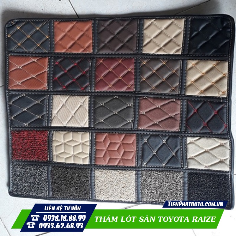 Mẫu mã và màu sắc mà bạn có thể lựa chọn để may sàn Toyota Raize