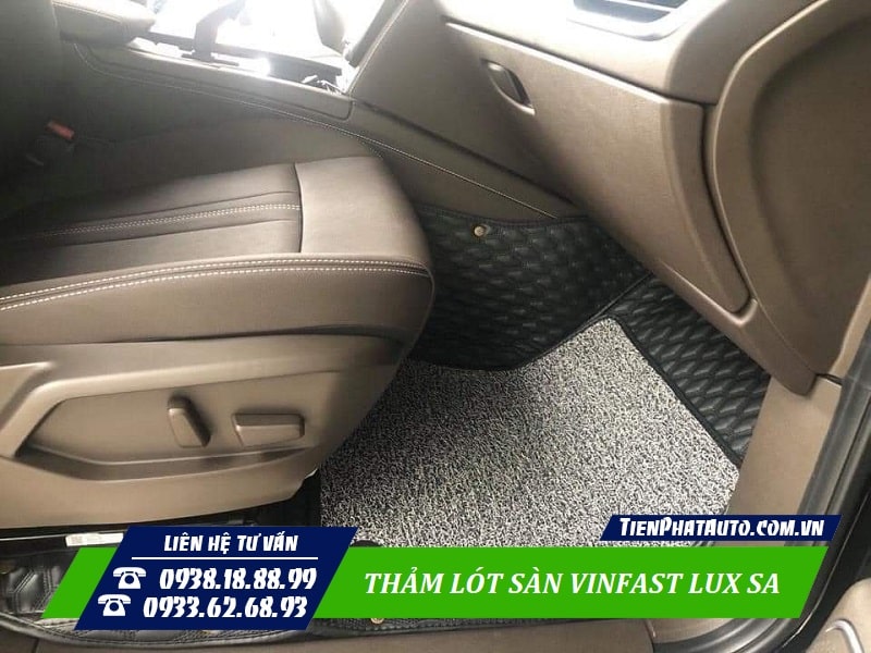Thảm lót sàn Vinfast Lux SA có nhiều mẫu mã và màu sắc để bạn lựa chọn