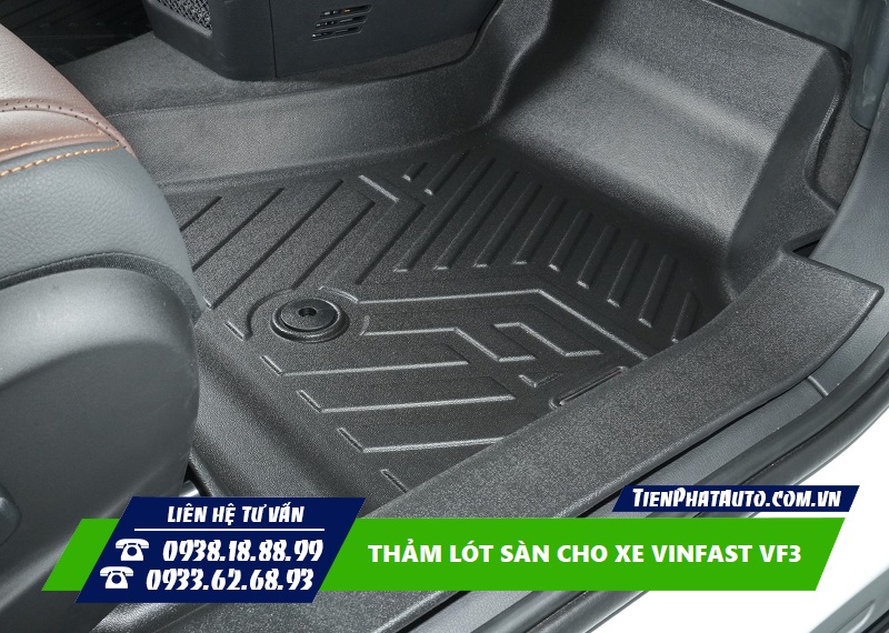 Thảm lót sàn cho xe Vinfast VF3 là trang bị không thể bỏ qua