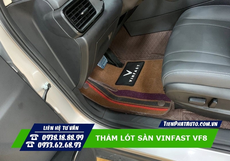 Thảm lót sàn cho Vinfast VF8 giúp mang lại nhiều sự tiện lợi
