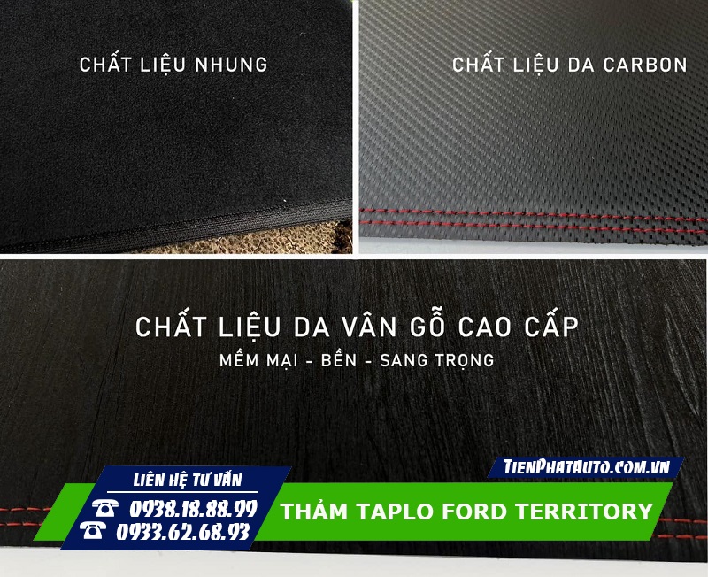 Thảm taplo cho Ford Territory có rất nhiều mẫu để bạn có thể lựa chọn