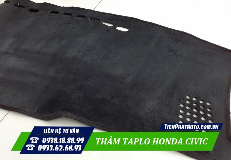 Hình ảnh thảm taplo Honda Civic chất liệu nhung