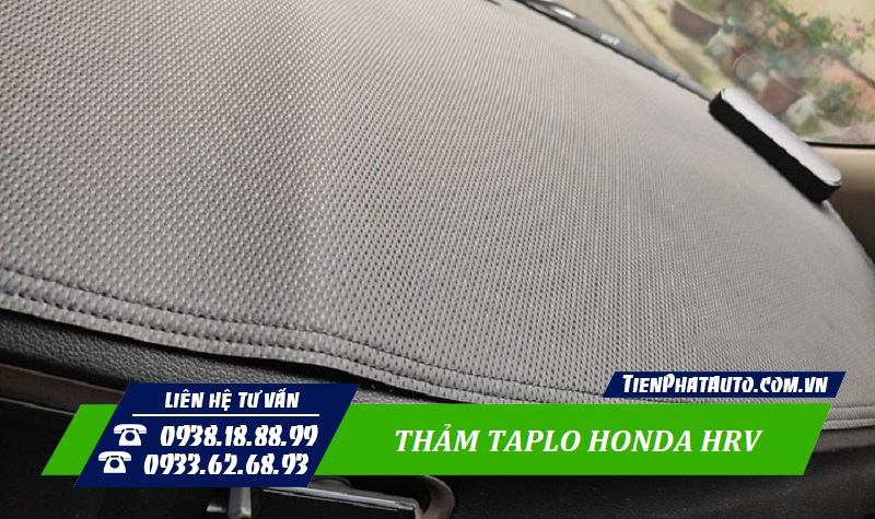 Thảm taplo Honda HRV 2023 chất liệu da vân cacbon