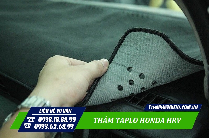 Thảm taplo Honda HRV 2023 chất liệu đen nhung