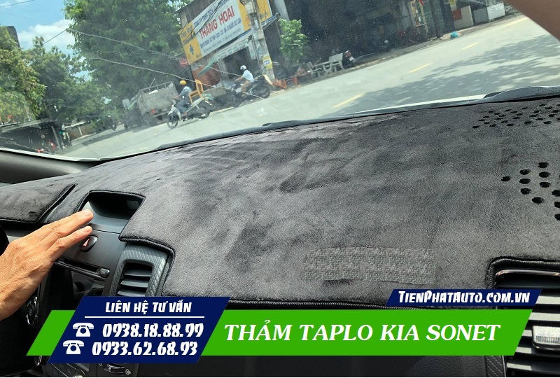 Thảm taplo chất liệu nhung cao cấp tại Tiến Phát Auto