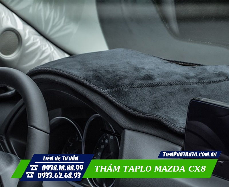 Thảm taplo được may thẩm mỹ thiết kế chuẩn với phom xe