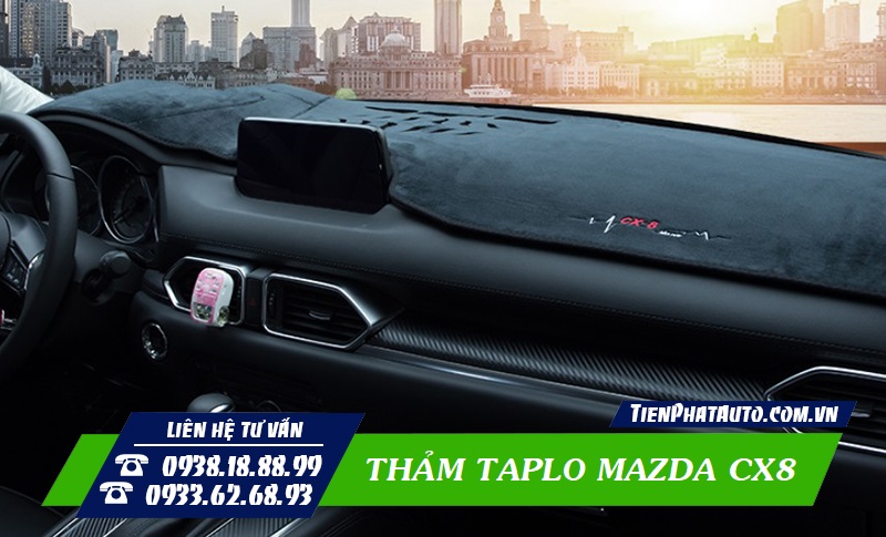 Thảm taplo cho xe Mazda CX8 chất liệu nhung cao cấp