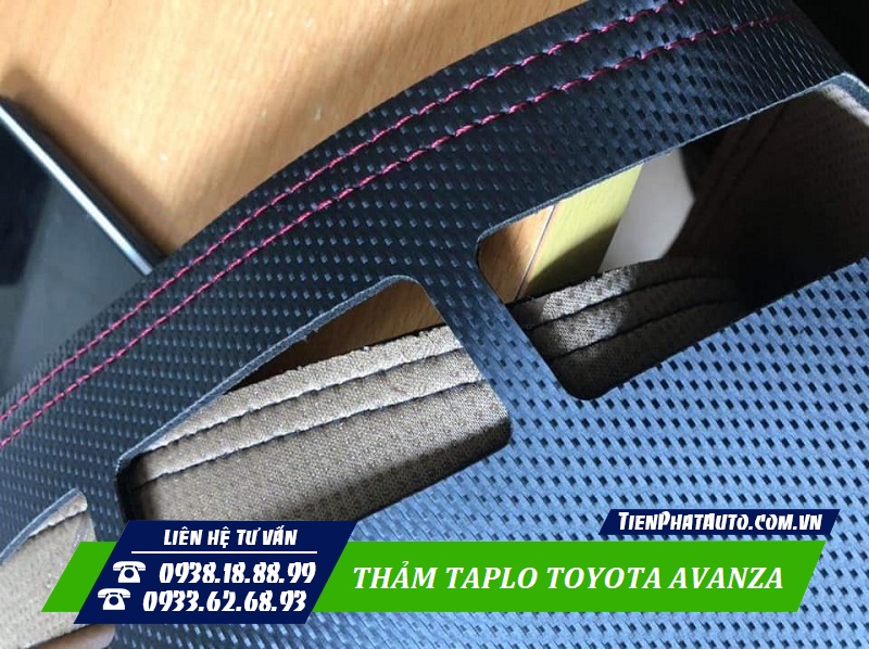 Hình ảnh thảm taplo Toyota Avanza loại da cacbon