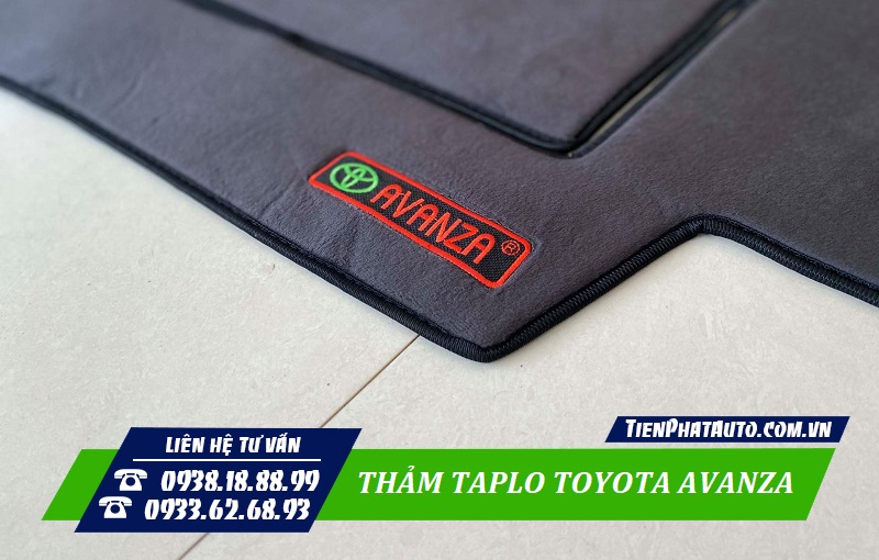 Hình ảnh thảm taplo Toyota Avanza loại nhung