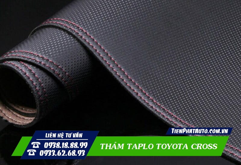 Hình ảnh thảm taplo chất liệu da vân cacbon cao cấp