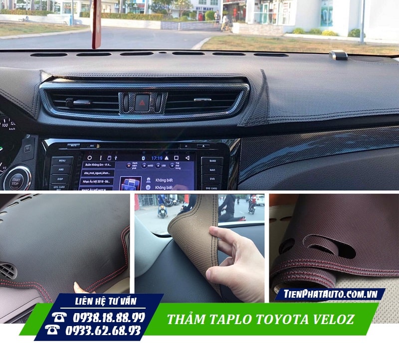 Tiến Phát Auto chuyên may thảm taplo cho xe Toyota Veloz