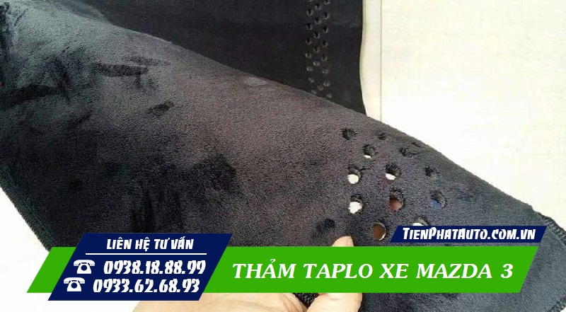 Thảm taplo Mazda 3 chất liệu nhung cao cấp tại Tiến Phát Auto