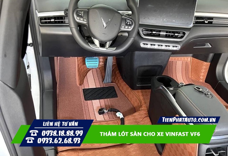 Thảm lót sàn cho xe Vinfast VF6 là thiết bị quan trọng không thể thiếu
