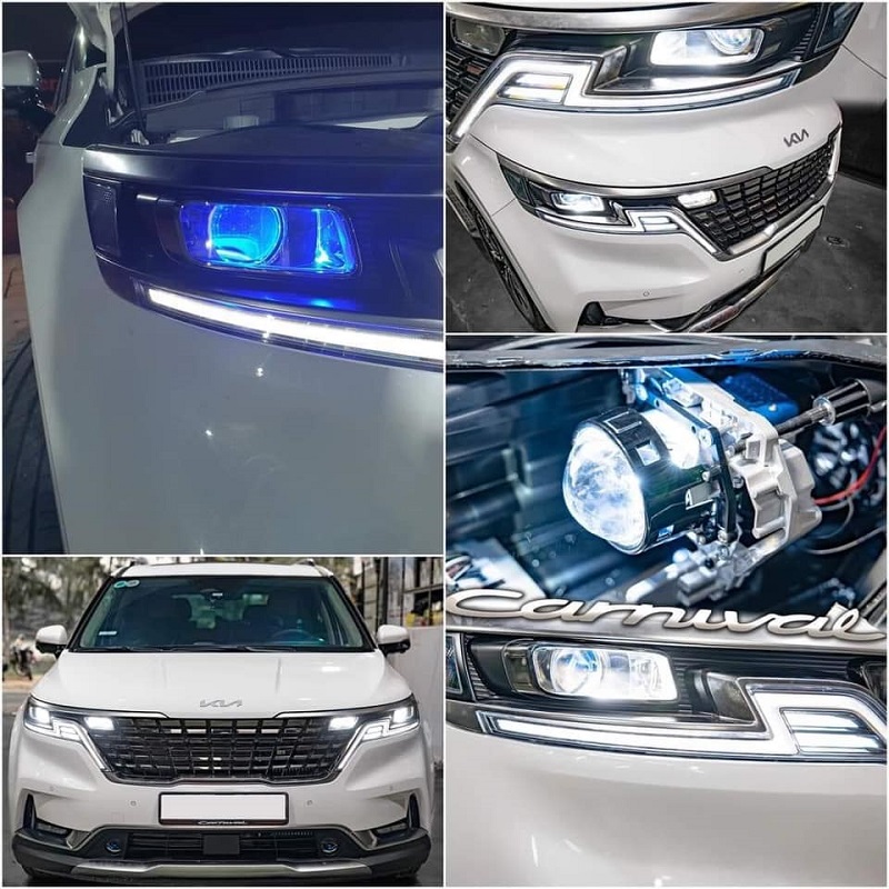 Độ đèn tăng sáng cho xe Kia Carnival
