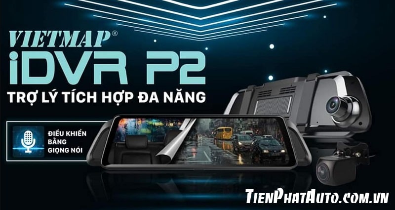 Camera hành trình Vietmap iDVR P2 tích hợp trợ lý đa năng